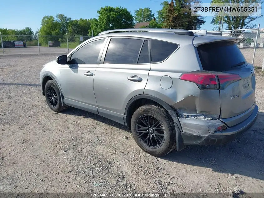 2017 Toyota Rav4 Le VIN: 2T3BFREV4HW655351 Lot: 12624469