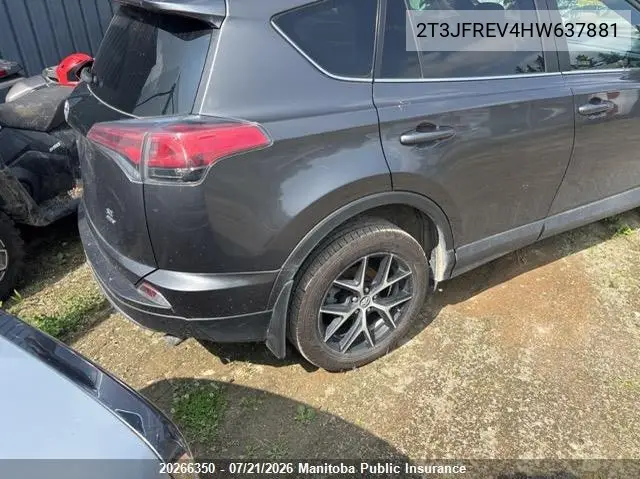 2017 Toyota Rav4 Se VIN: 2T3JFREV4HW637881 Lot: 20266350