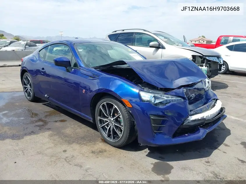 2017 Toyota 86 VIN: JF1ZNAA16H9703668 Lot: 45613929
