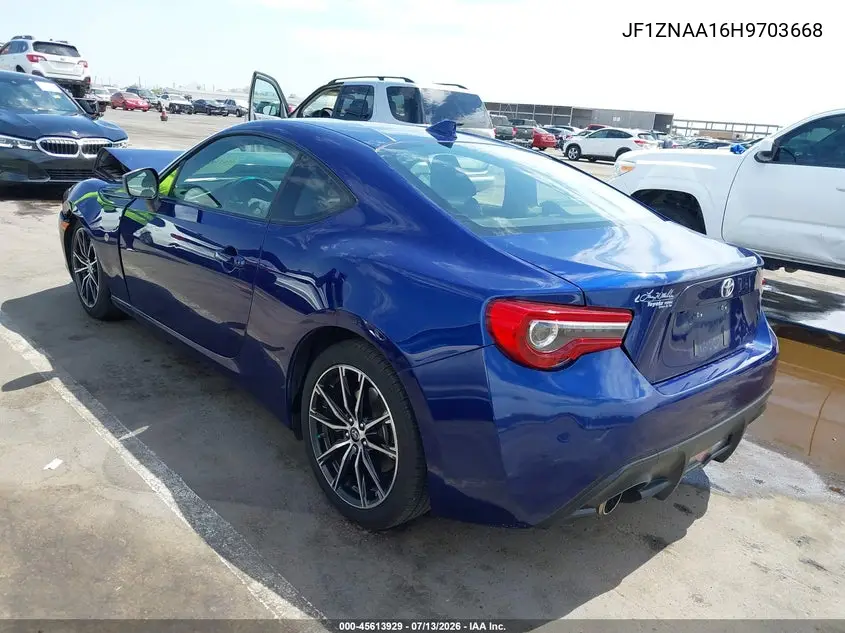 2017 Toyota 86 VIN: JF1ZNAA16H9703668 Lot: 45613929