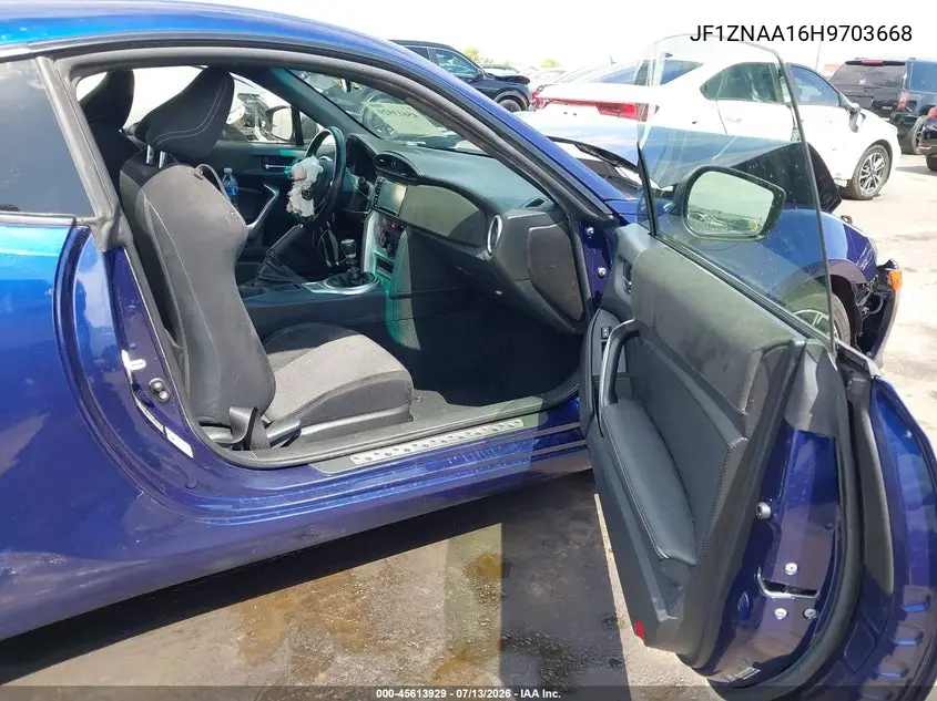 2017 Toyota 86 VIN: JF1ZNAA16H9703668 Lot: 45613929