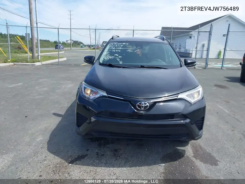 2018 Toyota Rav4 Le VIN: 2T3BFREV4JW756489 Lot: 12658128