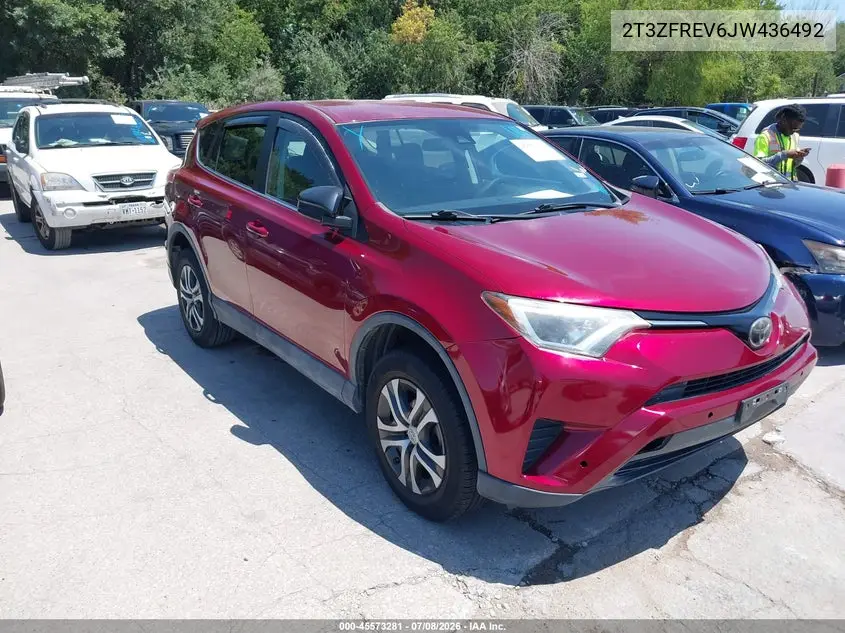 2018 Toyota Rav4 Le VIN: 2T3ZFREV6JW436492 Lot: 45573281