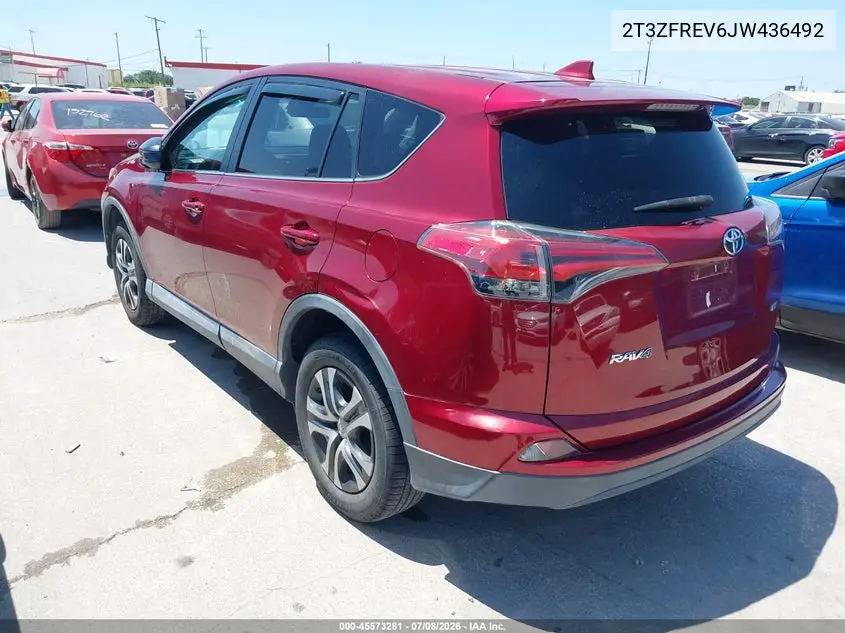 2018 Toyota Rav4 Le VIN: 2T3ZFREV6JW436492 Lot: 45573281