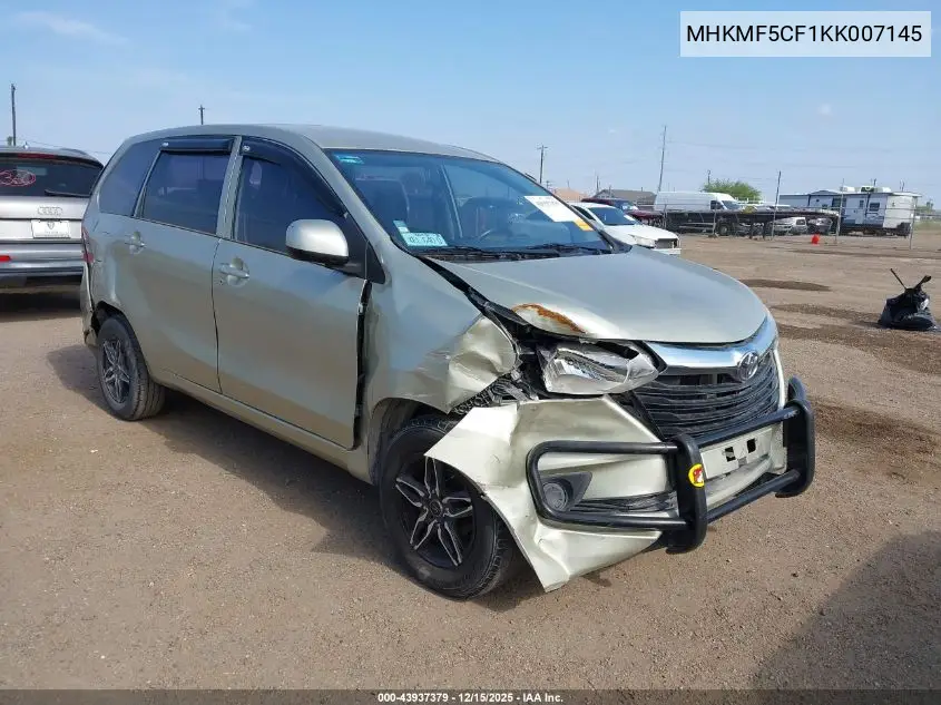 MHKMF5CF1KK007145 2019 Toyota Avanas