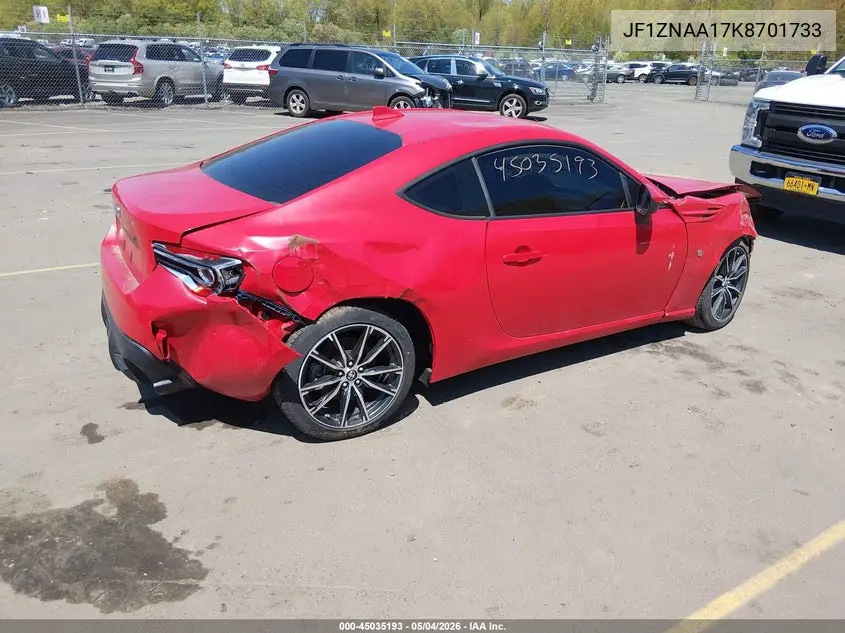 2019 Toyota 86 VIN: JF1ZNAA17K8701733 Lot: 45035193