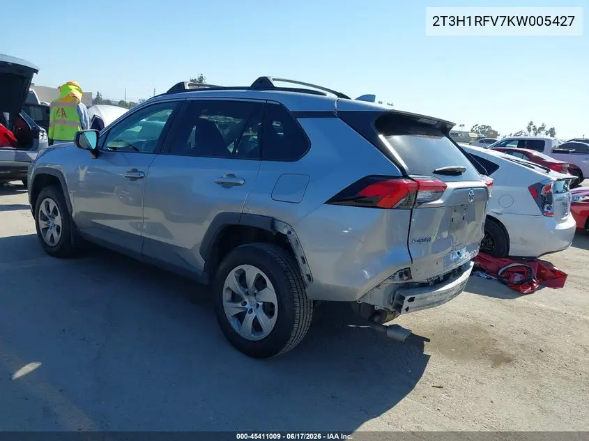 2019 Toyota Rav4 Le VIN: 2T3H1RFV7KW005427 Lot: 45411009
