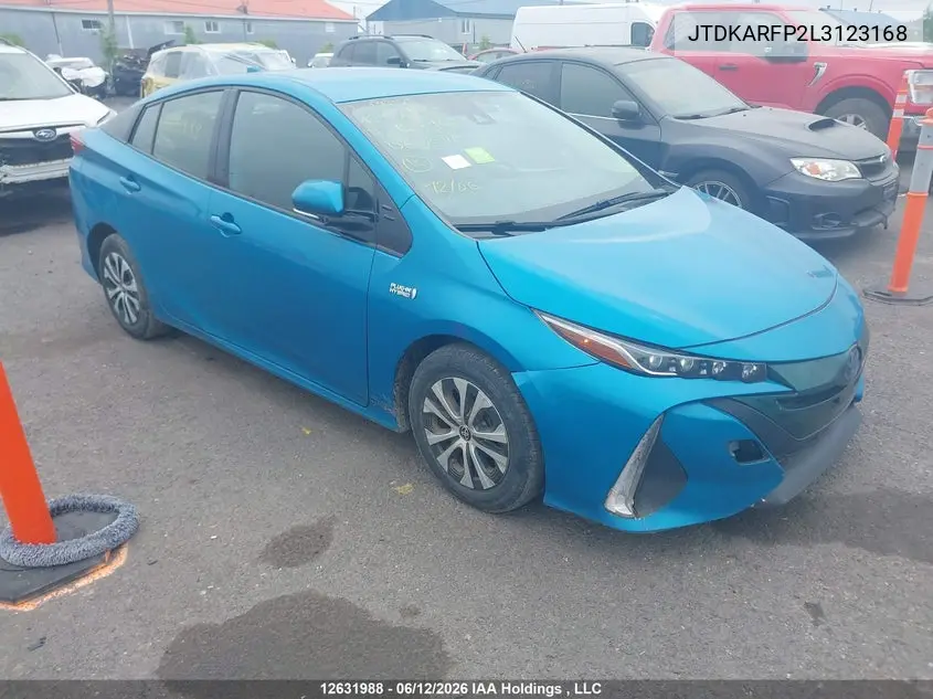 2020 Toyota Prius Prime VIN: JTDKARFP2L3123168 Lot: 12631988