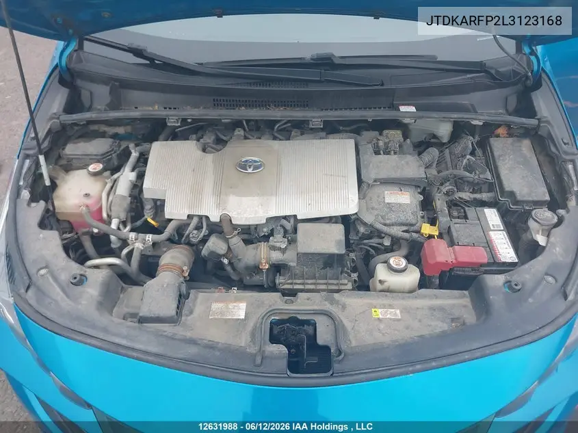 2020 Toyota Prius Prime VIN: JTDKARFP2L3123168 Lot: 12631988