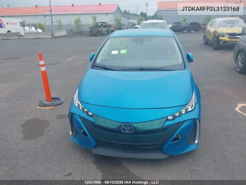 2020 Toyota Prius Prime VIN: JTDKARFP2L3123168 Lot: 12631988
