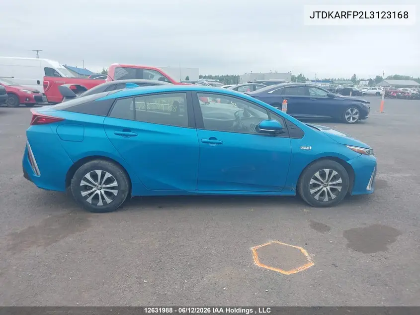 2020 Toyota Prius Prime VIN: JTDKARFP2L3123168 Lot: 12631988