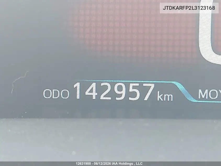 2020 Toyota Prius Prime VIN: JTDKARFP2L3123168 Lot: 12631988