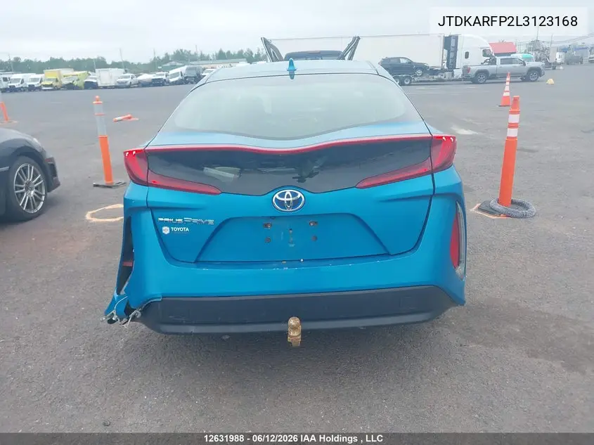 2020 Toyota Prius Prime VIN: JTDKARFP2L3123168 Lot: 12631988