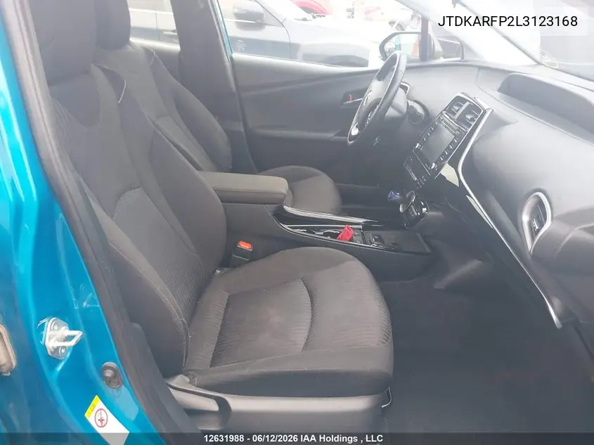 2020 Toyota Prius Prime VIN: JTDKARFP2L3123168 Lot: 12631988