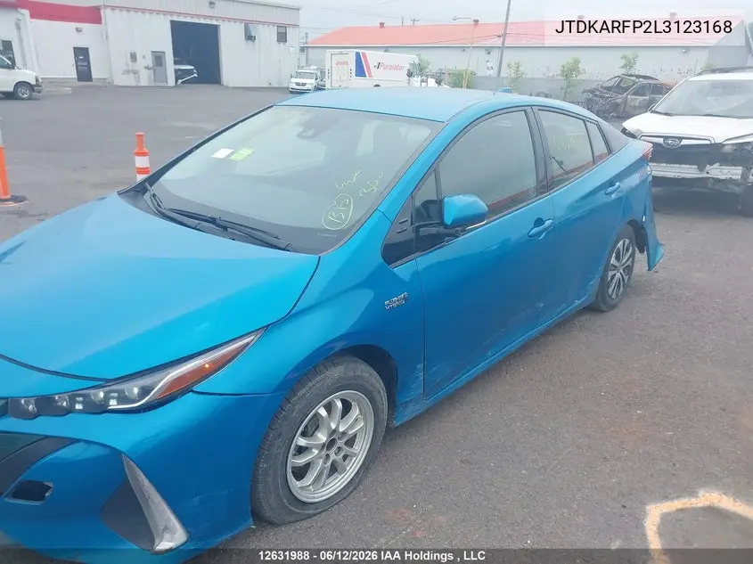 2020 Toyota Prius Prime VIN: JTDKARFP2L3123168 Lot: 12631988