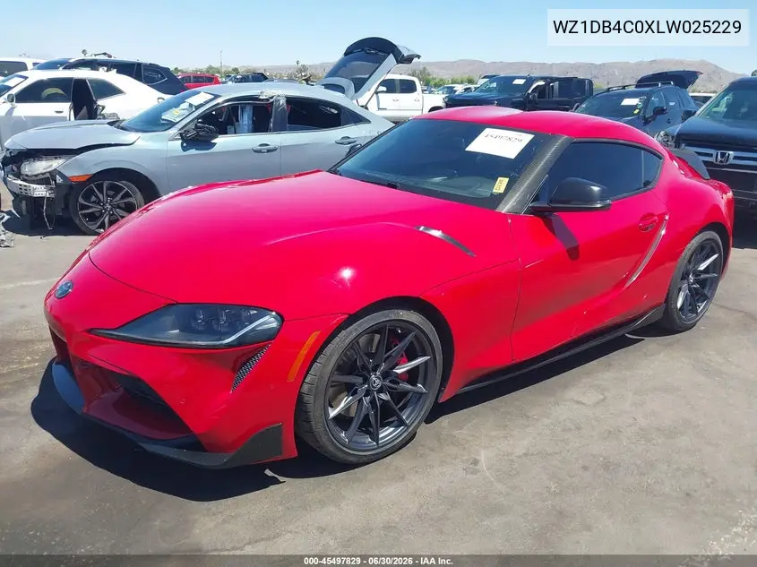 2020 Toyota Gr Supra 3.0 Premium VIN: WZ1DB4C0XLW025229 Lot: 45497829