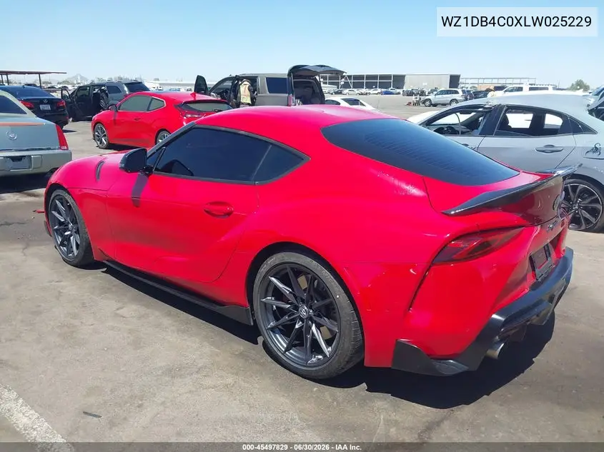 2020 Toyota Gr Supra 3.0 Premium VIN: WZ1DB4C0XLW025229 Lot: 45497829