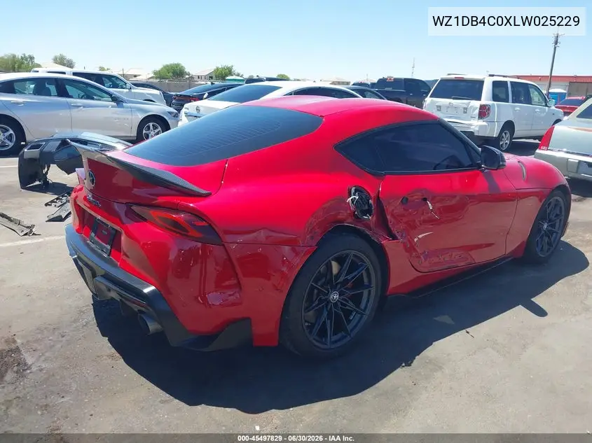 2020 Toyota Gr Supra 3.0 Premium VIN: WZ1DB4C0XLW025229 Lot: 45497829