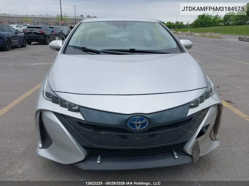 2021 Toyota Prius Prime VIN: JTDKAMFP6M3184575 Lot: 12622225