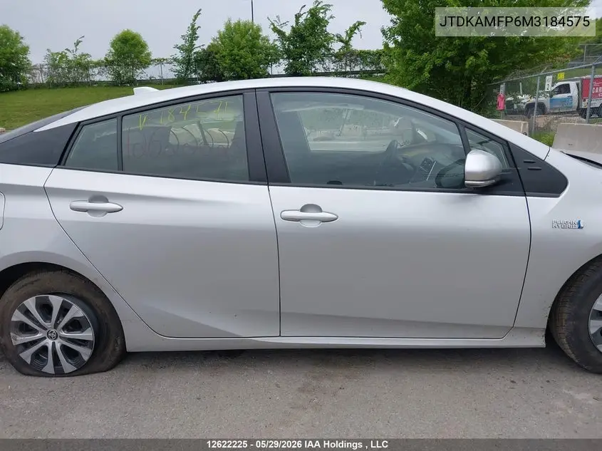 2021 Toyota Prius Prime VIN: JTDKAMFP6M3184575 Lot: 12622225