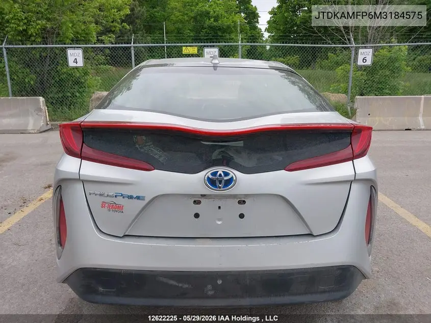 2021 Toyota Prius Prime VIN: JTDKAMFP6M3184575 Lot: 12622225