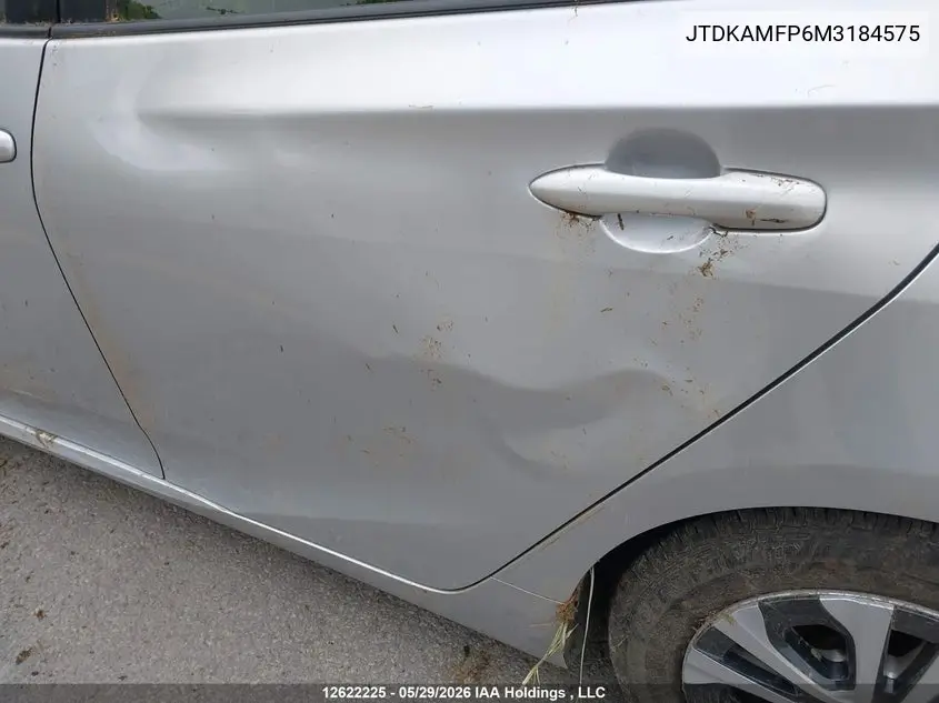 2021 Toyota Prius Prime VIN: JTDKAMFP6M3184575 Lot: 12622225