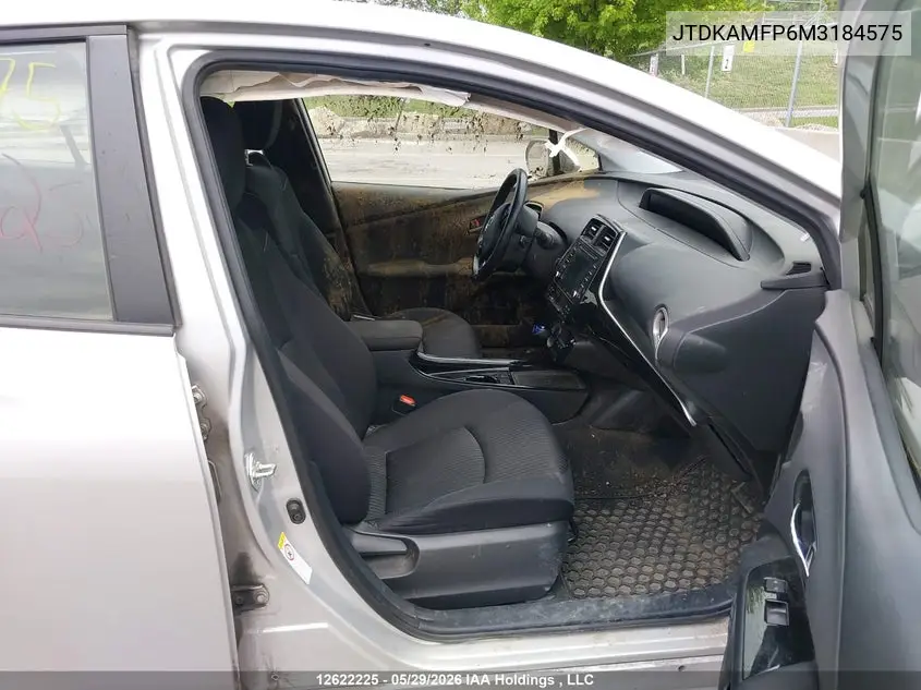 2021 Toyota Prius Prime VIN: JTDKAMFP6M3184575 Lot: 12622225