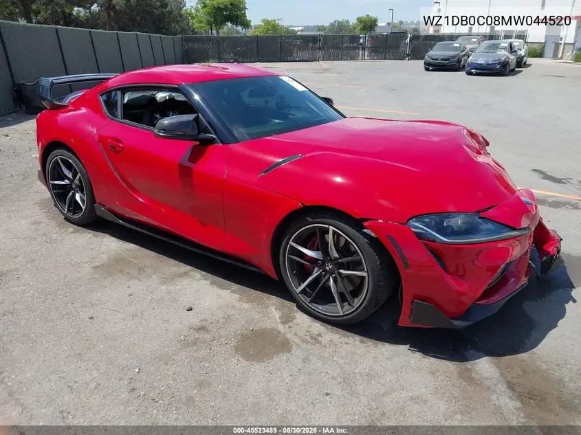 2021 Toyota Gr Supra 3.0 Premium VIN: WZ1DB0C08MW044520 Lot: 45523489