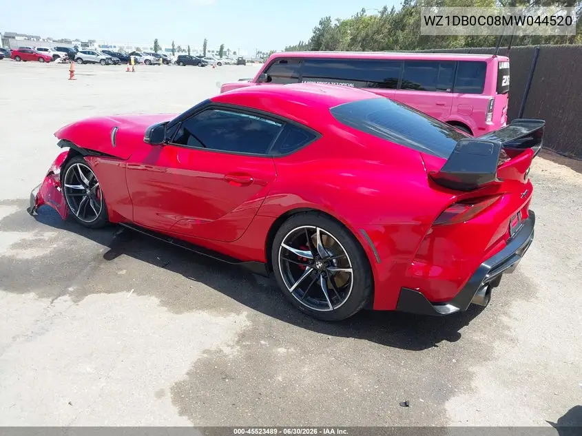 2021 Toyota Gr Supra 3.0 Premium VIN: WZ1DB0C08MW044520 Lot: 45523489