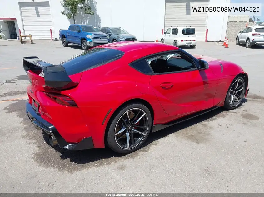 2021 Toyota Gr Supra 3.0 Premium VIN: WZ1DB0C08MW044520 Lot: 45523489