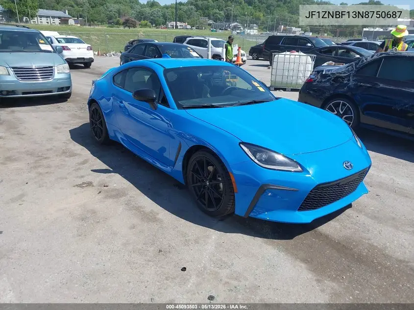 2022 Toyota Gr86 Premium VIN: JF1ZNBF13N8750687 Lot: 45093503