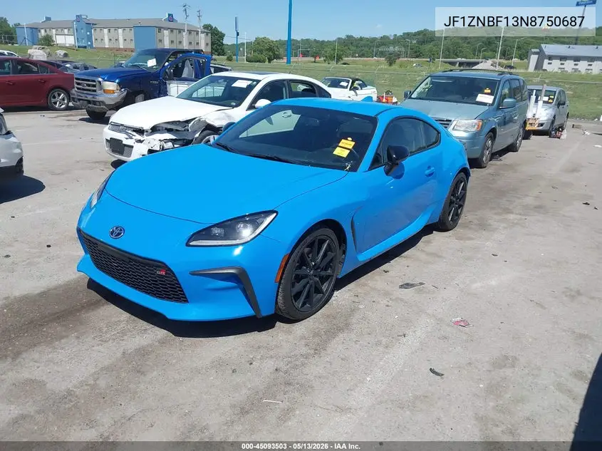 2022 Toyota Gr86 Premium VIN: JF1ZNBF13N8750687 Lot: 45093503