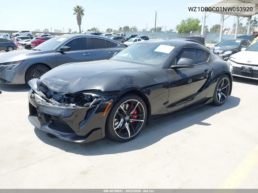 2022 Toyota Gr Supra 3.0 Premium VIN: WZ1DB0C01NW053920 Lot: 45198541