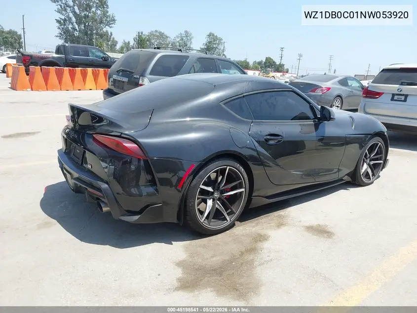 2022 Toyota Gr Supra 3.0 Premium VIN: WZ1DB0C01NW053920 Lot: 45198541