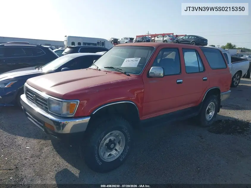 1995 Toyota 4Runner Vn39 Sr5 VIN: JT3VN39W5S0215350 Lot: 45639230
