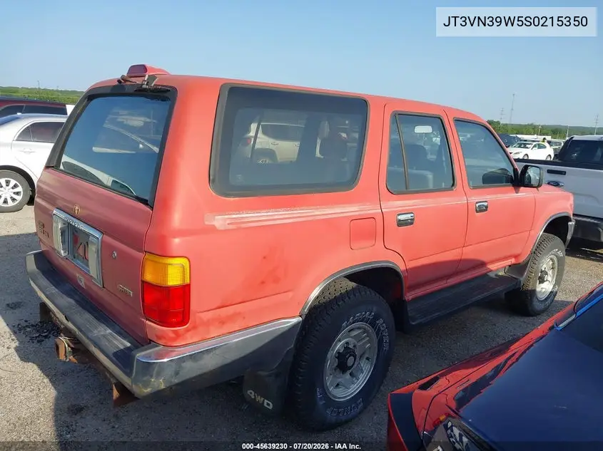 1995 Toyota 4Runner Vn39 Sr5 VIN: JT3VN39W5S0215350 Lot: 45639230
