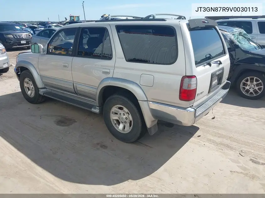 1997 Toyota 4Runner Sr5 V6 Limited VIN: JT3GN87R9V0030113 Lot: 45205450