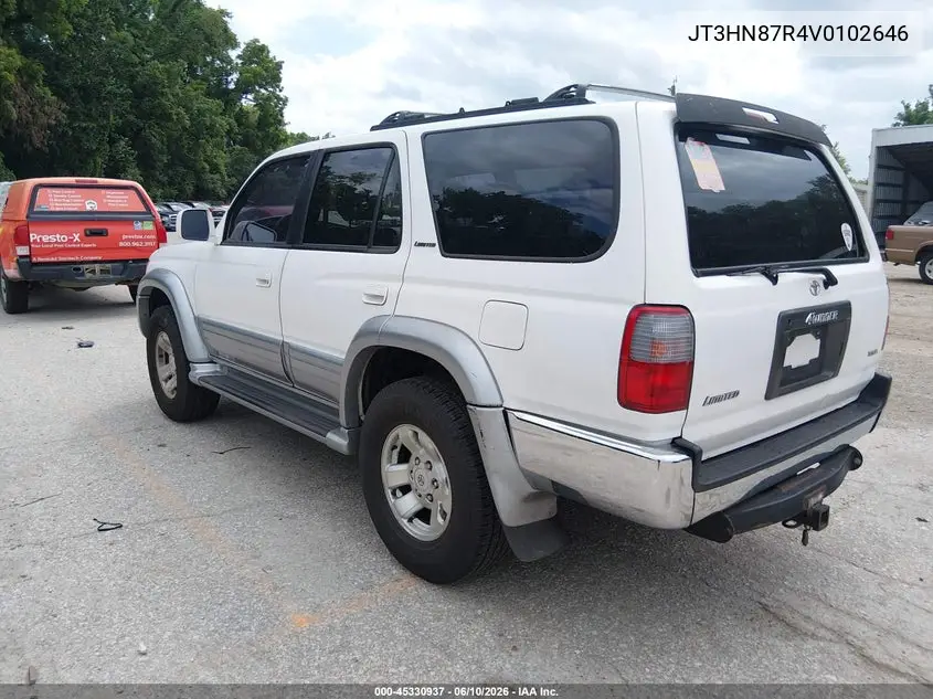 1997 Toyota 4Runner Sr5 V6 Limited VIN: JT3HN87R4V0102646 Lot: 45330937