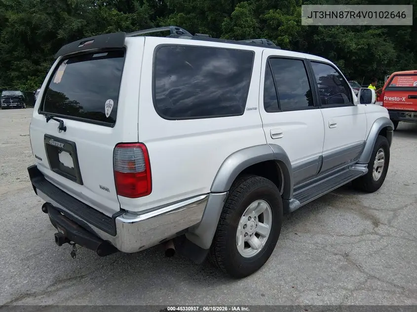 1997 Toyota 4Runner Sr5 V6 Limited VIN: JT3HN87R4V0102646 Lot: 45330937