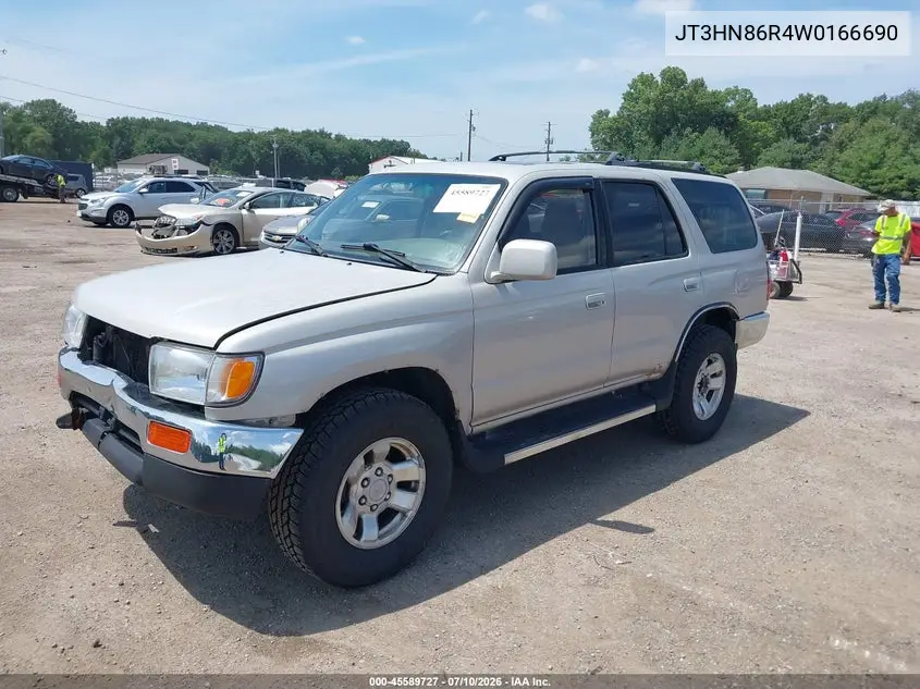 1998 Toyota 4Runner Sr5 V6 VIN: JT3HN86R4W0166690 Lot: 45589727