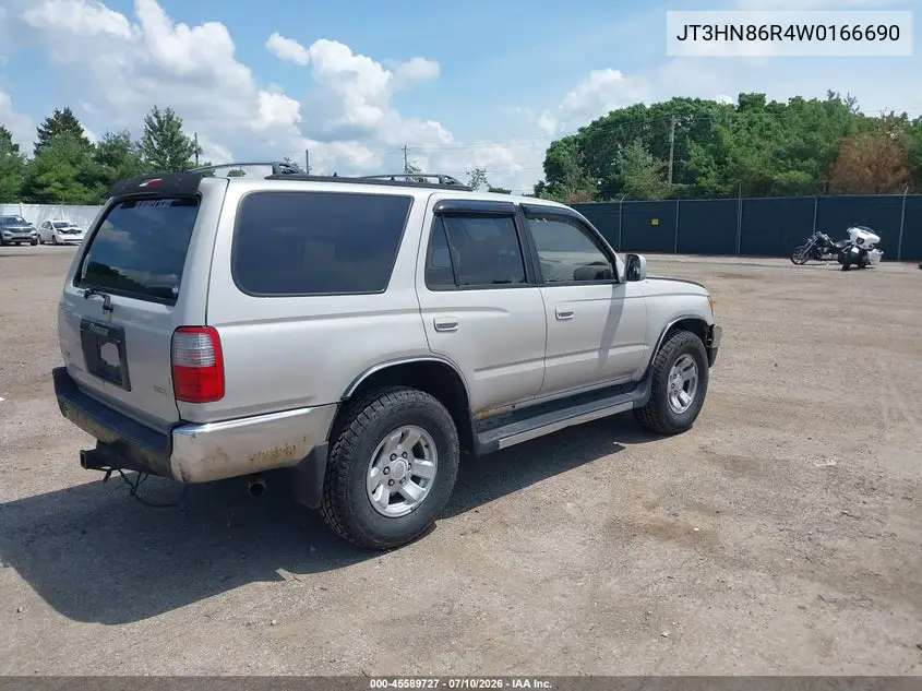 1998 Toyota 4Runner Sr5 V6 VIN: JT3HN86R4W0166690 Lot: 45589727