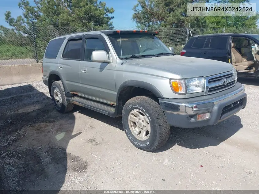 1999 Toyota 4Runner Sr5 V6 VIN: JT3HN86R4X0242524 Lot: 45255183