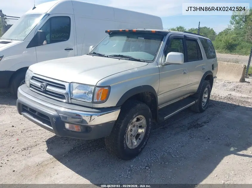1999 Toyota 4Runner Sr5 V6 VIN: JT3HN86R4X0242524 Lot: 45255183