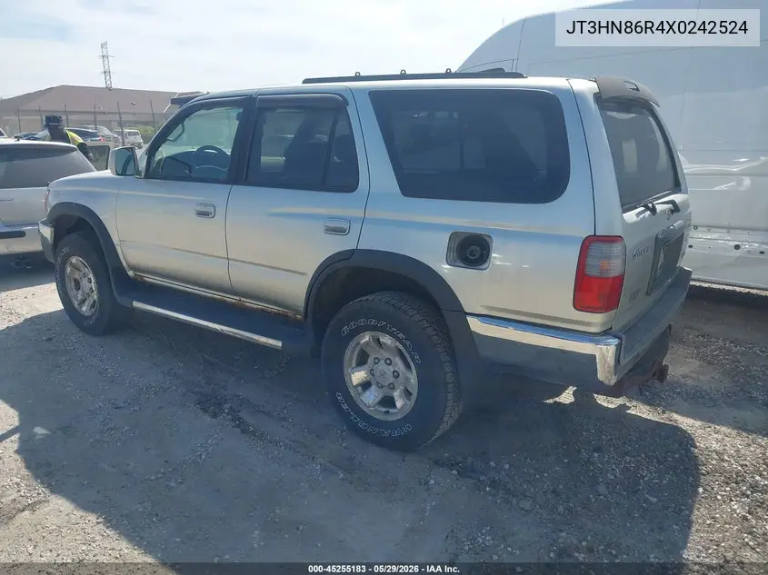 1999 Toyota 4Runner Sr5 V6 VIN: JT3HN86R4X0242524 Lot: 45255183