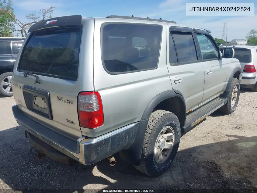 1999 Toyota 4Runner Sr5 V6 VIN: JT3HN86R4X0242524 Lot: 45255183