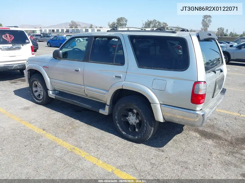 1999 Toyota 4Runner Sr5 V6 VIN: JT3GN86R2X0122071 Lot: 45343428