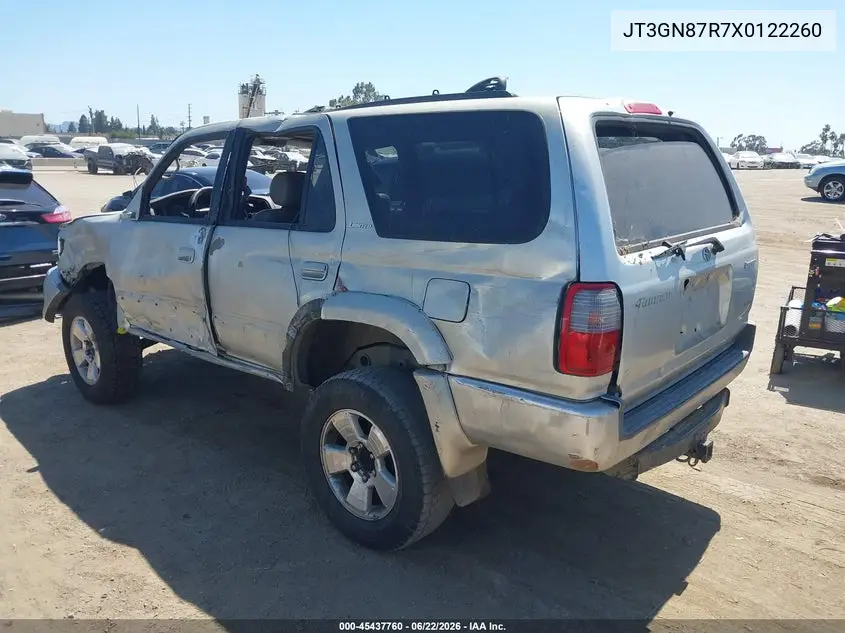 1999 Toyota 4Runner Limited V6 VIN: JT3GN87R7X0122260 Lot: 45437760