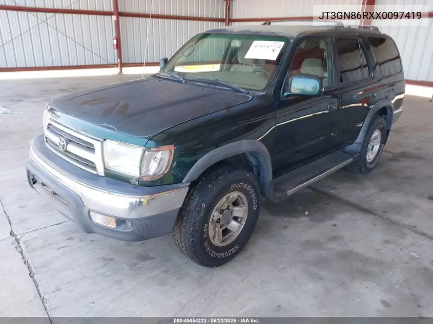 1999 Toyota 4Runner Sr5 V6 VIN: JT3GN86RXX0097419 Lot: 45454223