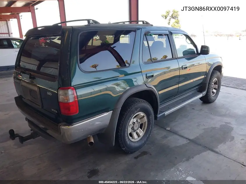 1999 Toyota 4Runner Sr5 V6 VIN: JT3GN86RXX0097419 Lot: 45454223
