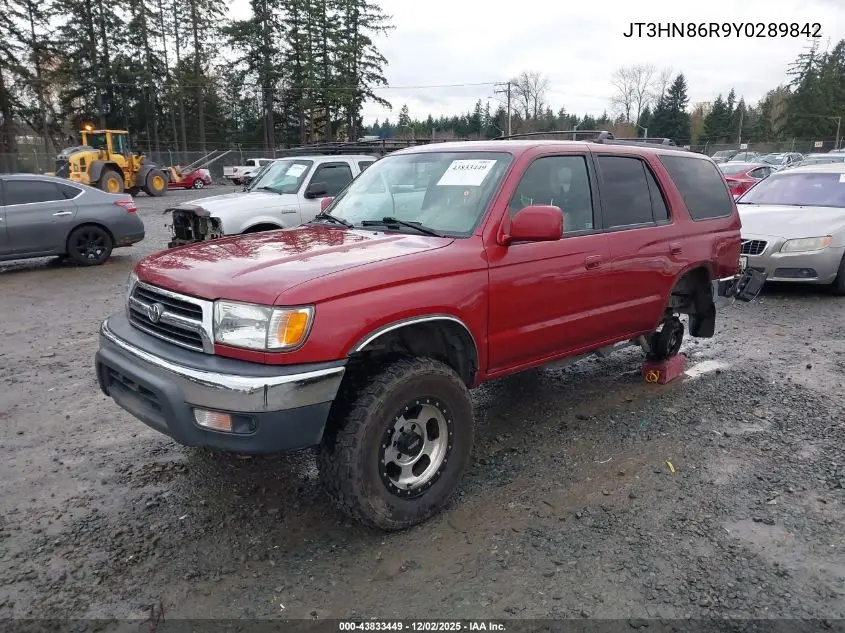 JT3HN86R9Y0289842 2000 Toyota 4Runner Sr5 V6